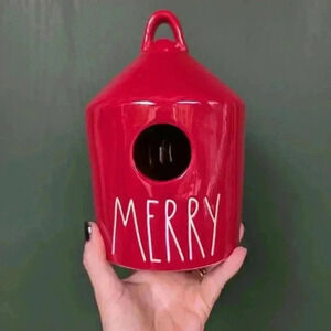 Rae Dunn red  merry Christmas birdhouse